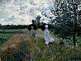 Claude Monet Promenade Near Argenteuil painting